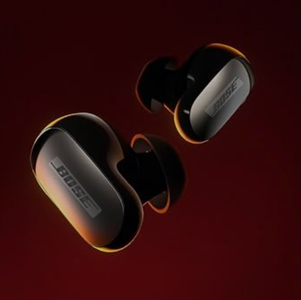 Bose QuietComfort Ultra Earbuds (2nd Gen) displayed with charging case